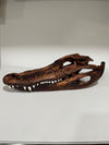 Alligator head brown dull finish closed mouth 15x7x5